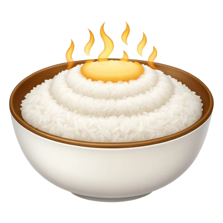  pure white rice, bowl is white only white color sticker