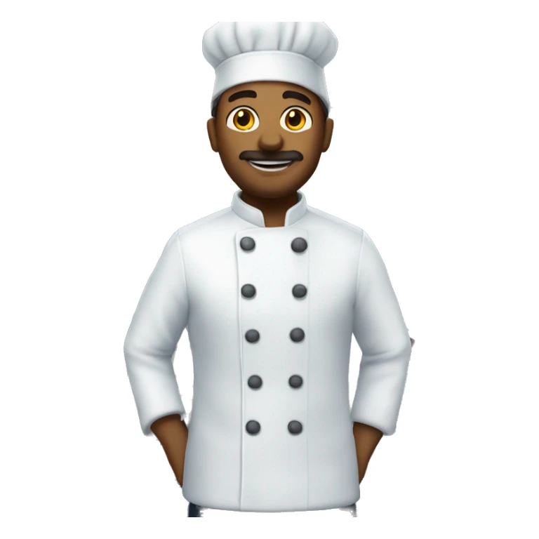 chefe de cozinha com roupa na cor azul sticker