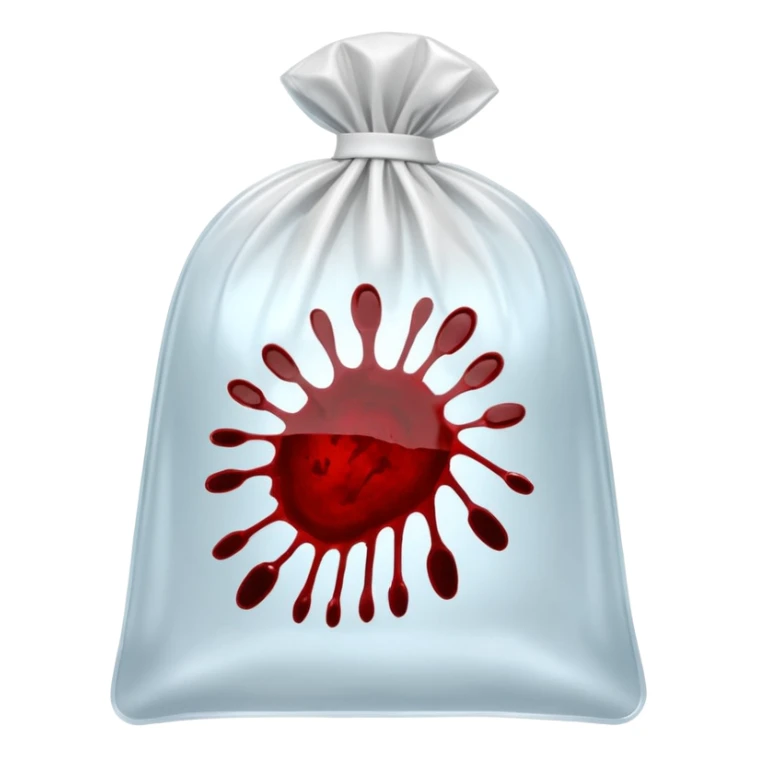 3D render ofForensic Evidence inside a clear plastic evidence bag, sterile lighting, forensic crime scene aesthetic, plastic reflection. sticker