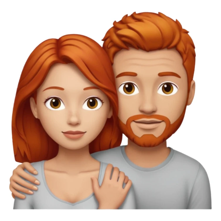 👩🏼‍❤️‍👨🏽 Something like this, but make the guy more lighter and give the girl a bit more red hair like ginger style sticker