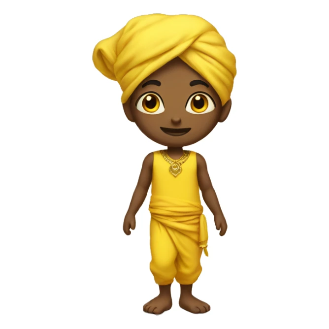 Genie wearing a yellow outfit  sticker