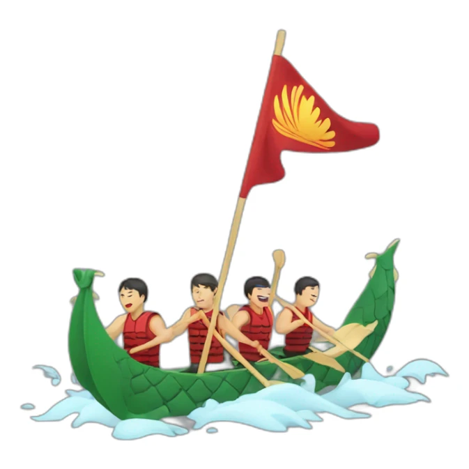 dragon boat on the finish sticker