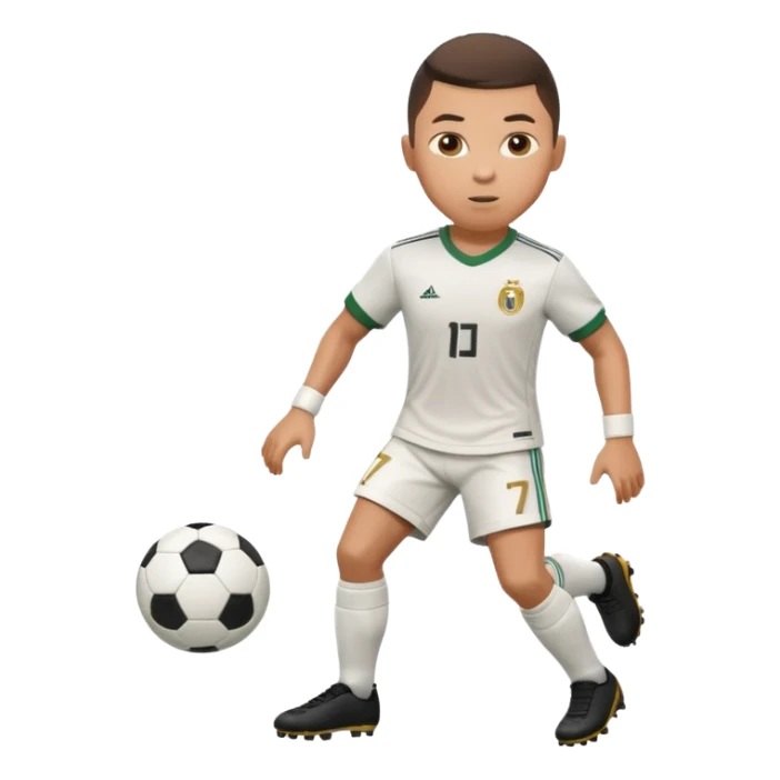 Ronaldo dribbling with a football sticker