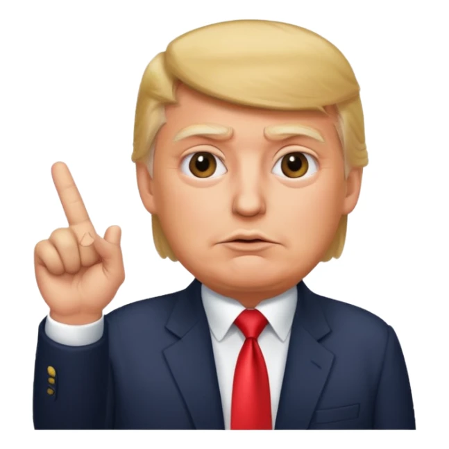 Trump shows the finger  sticker