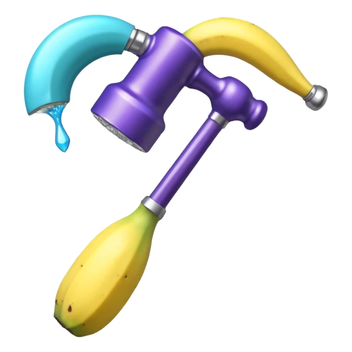 glitter purple and cian hammer ban sticker