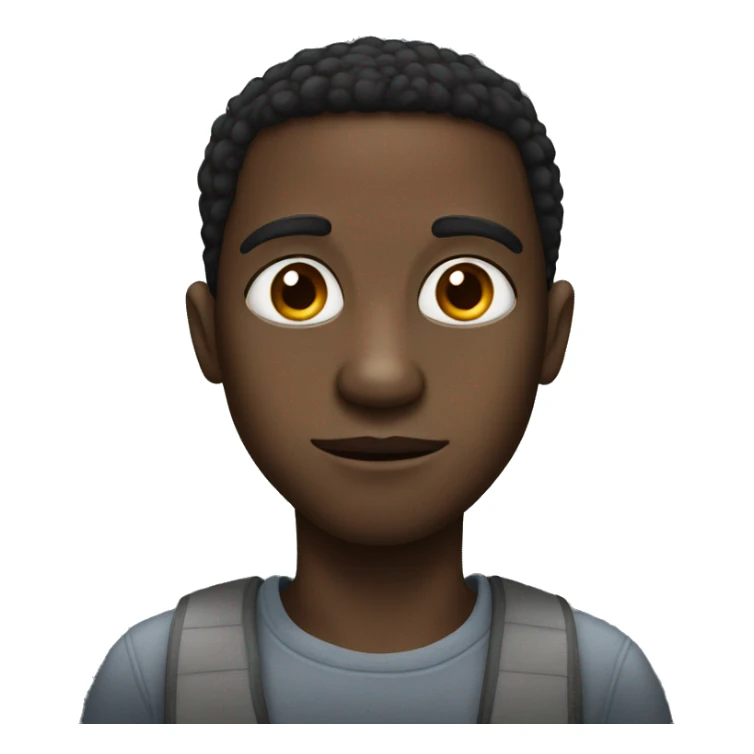 Black man with big eyes little nose sticker