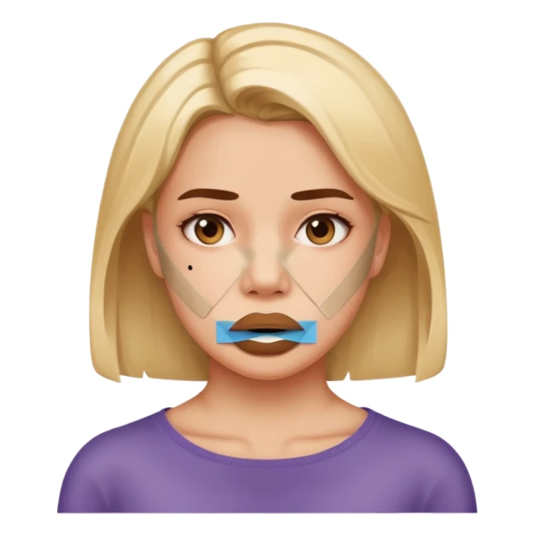 woman with censorship tape over mouth sticker