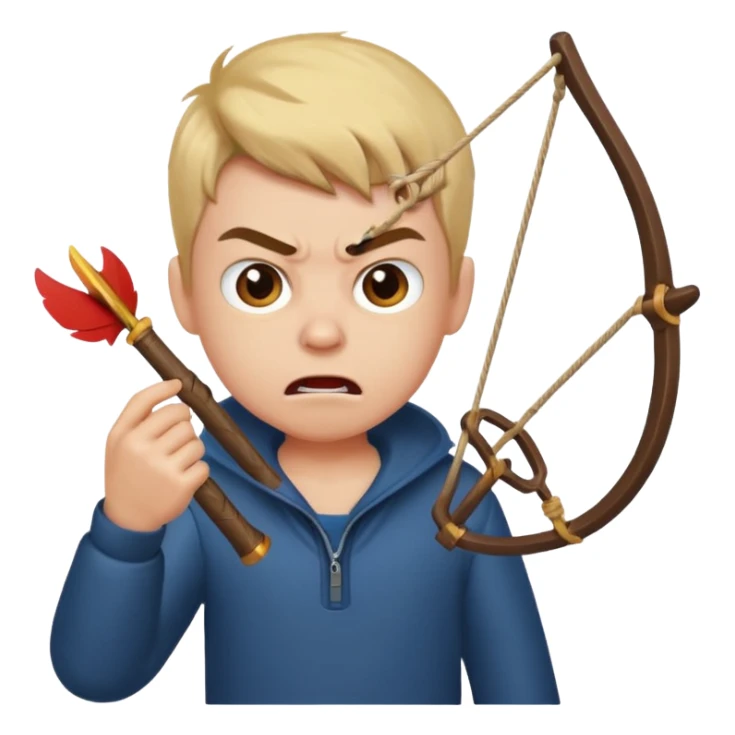 a bad boy shooting a bird with a slingshot sticker