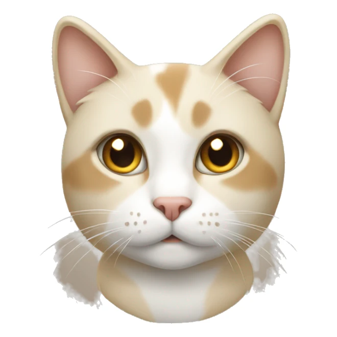 Beige and white cat sticker