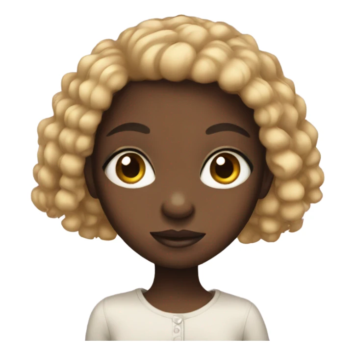 Black girl with big eyes sticker