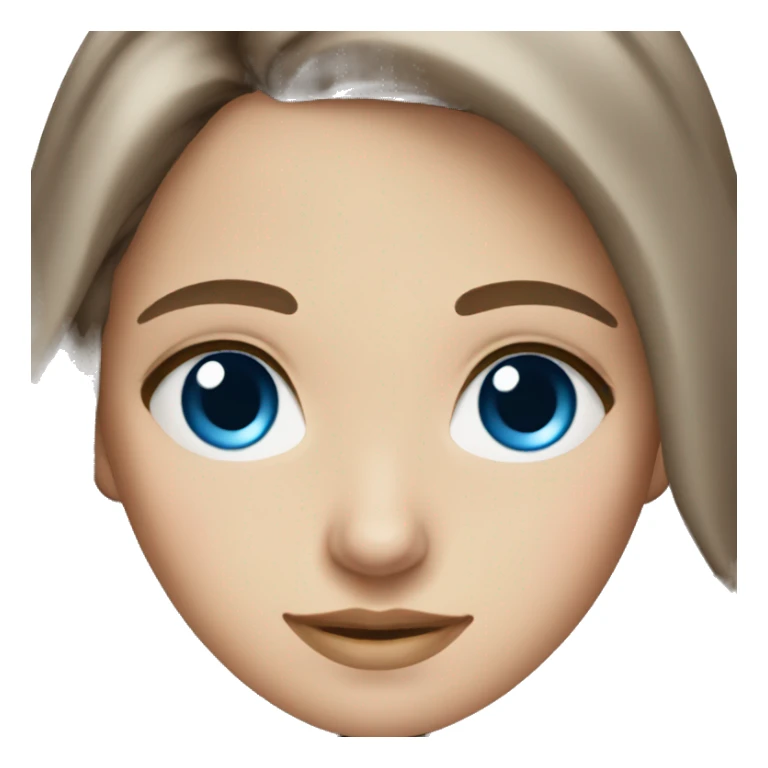 brown hair white girl blue eyes  sticker