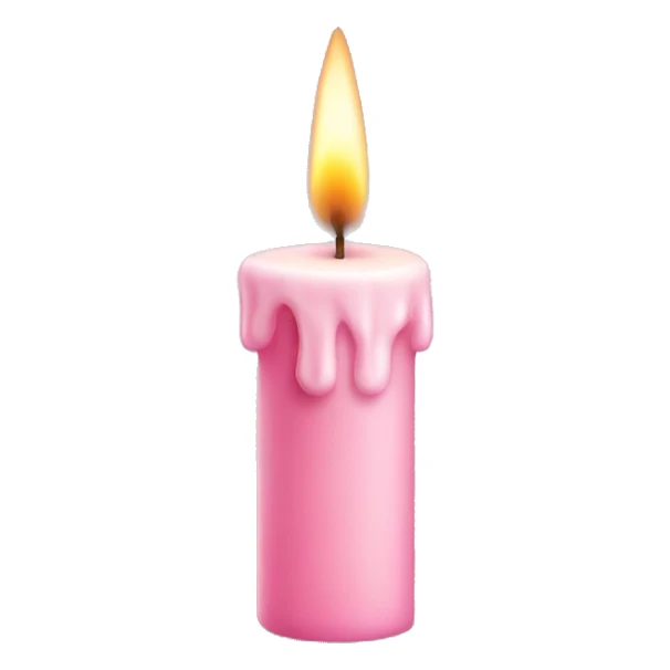 light pink candle sticker