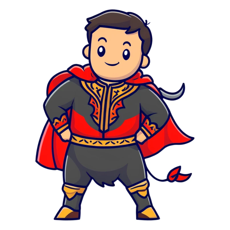 matador in traditional costume with red cape and bull sticker