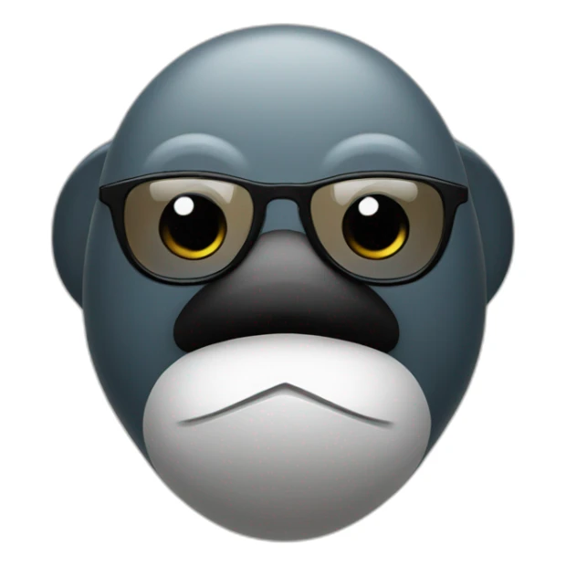 A minnesota loon wearing stylish minimal glasses sticker