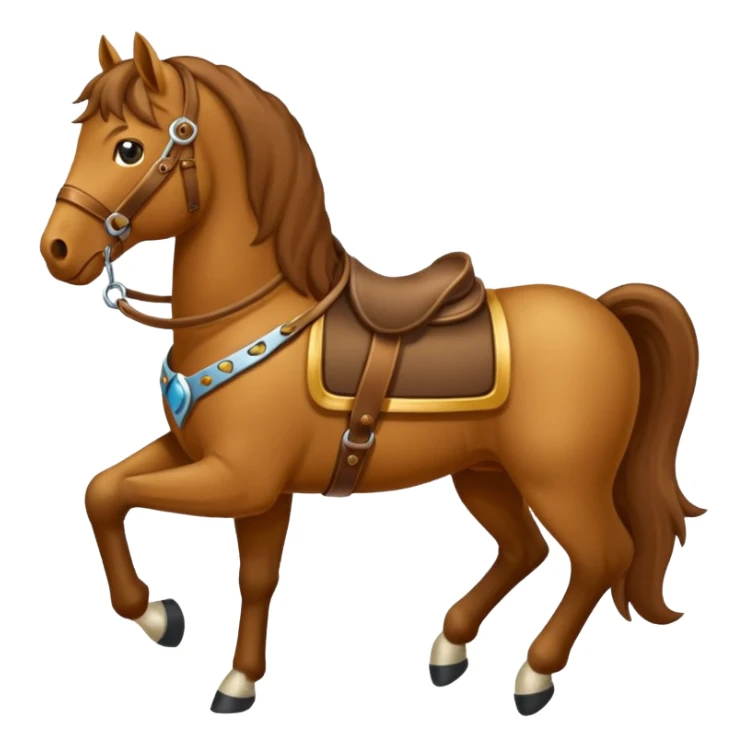 caballo entero con Riendas con bucles sticker