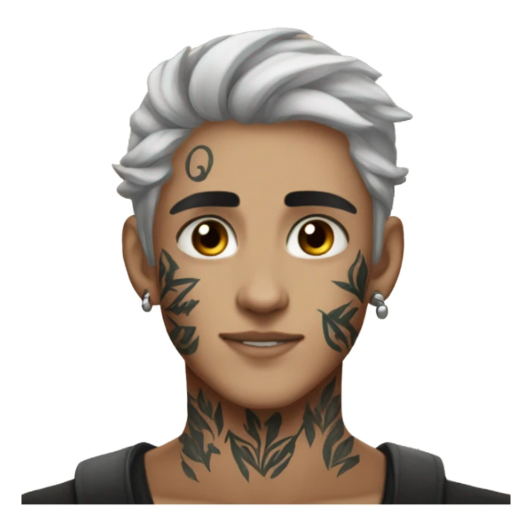 rowan whitethorn tan skin face tattoo sticker