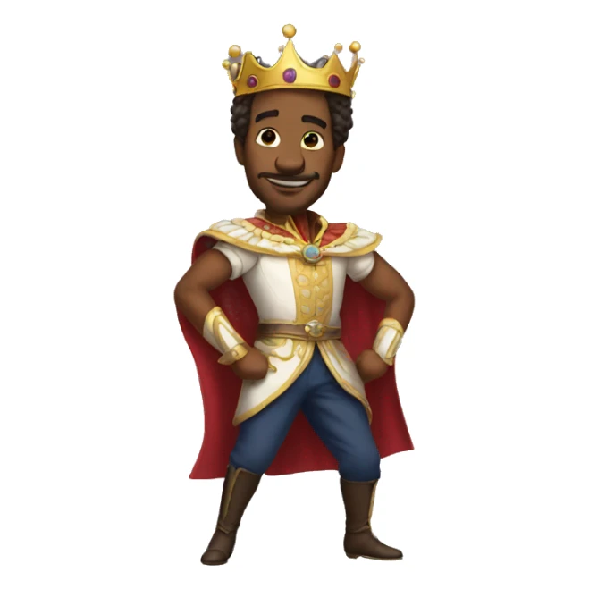 the king in his best clothes dances sticker