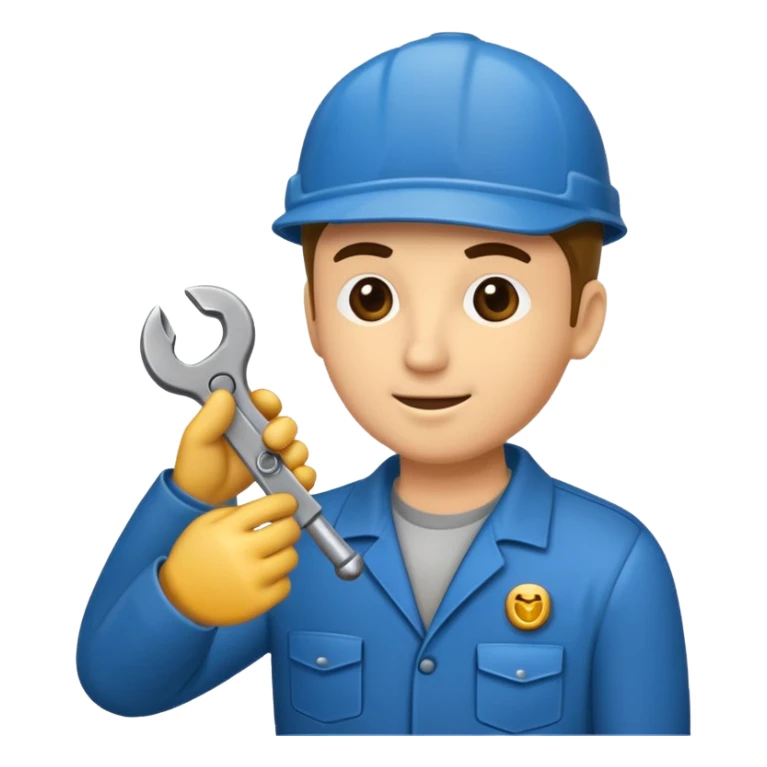 Mach mir einen auto mechaniker mit schrauben schlüssel sticker