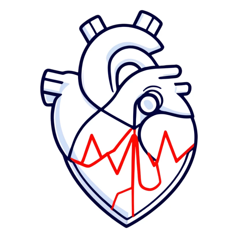 animated heartbeat, medical heart sticker