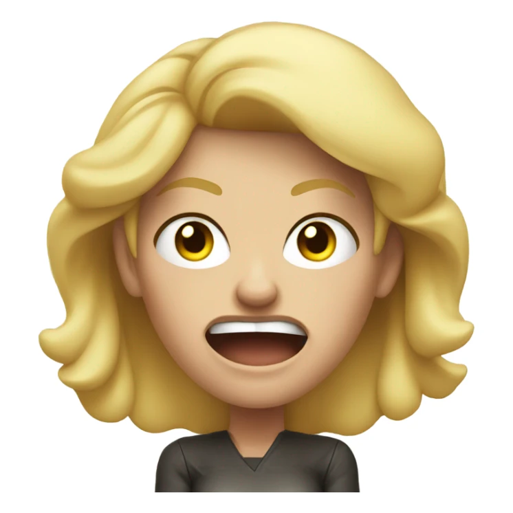 Angry blonde woman  sticker
