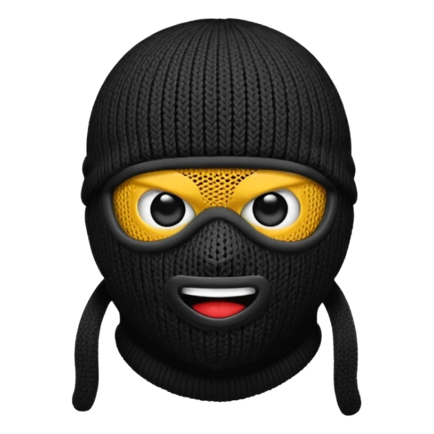 Ski mask sticker