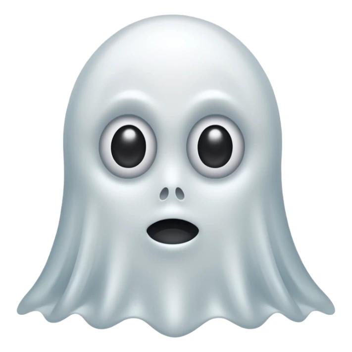 An White Ghost With Googly Eyes On it, sticker