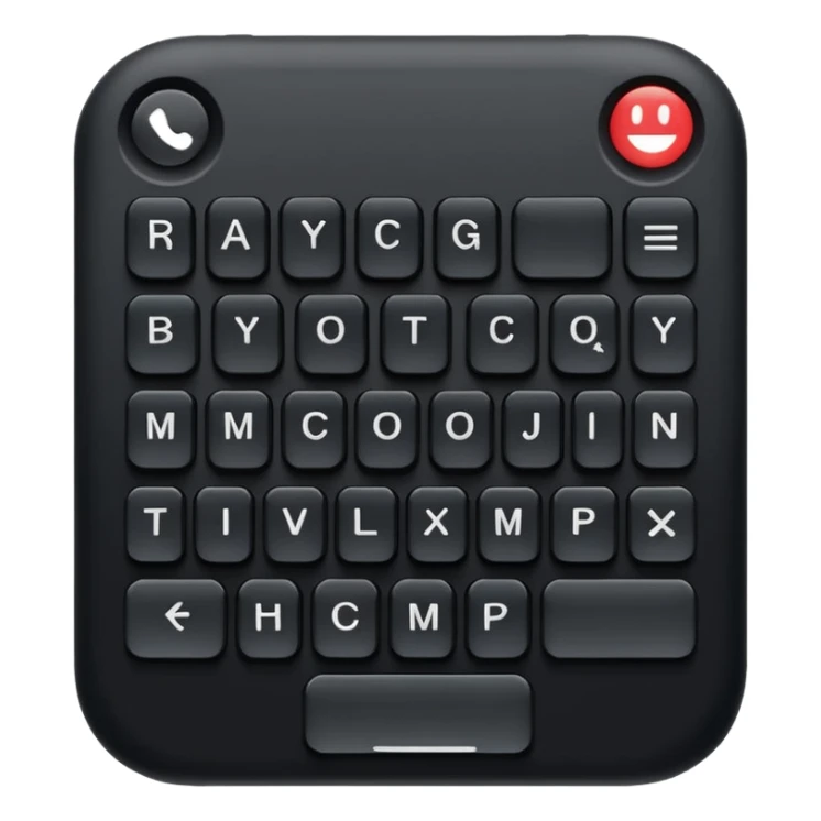 teclado, diseño simple, estilo emoji de iPhone sticker