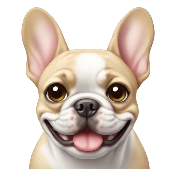 French bulldog with a smile sticker