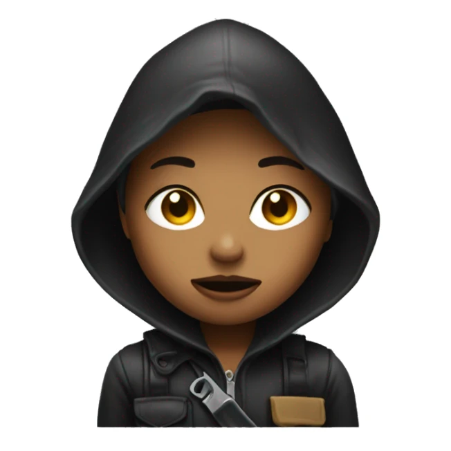 robber emoji, the one we remember, she's a girl sticker