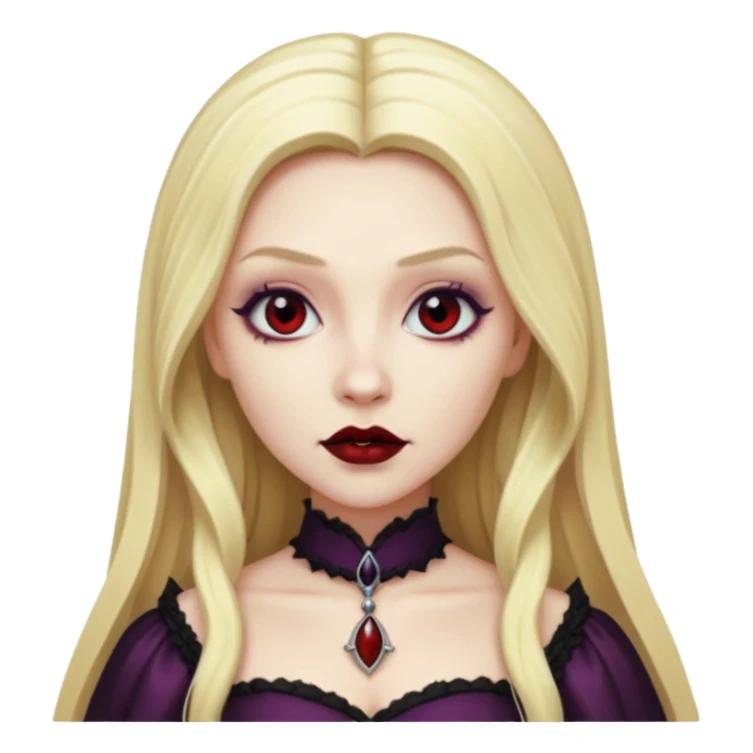 Bride of Dracula with long blonde hair sticker