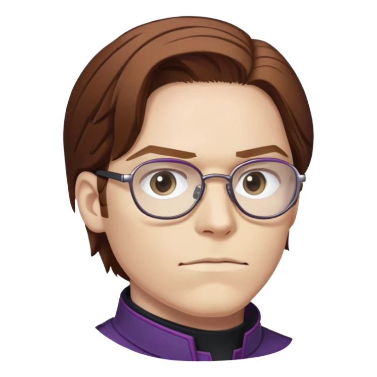 zemo brown hair with glasses marvel from captain america: civil war sticker