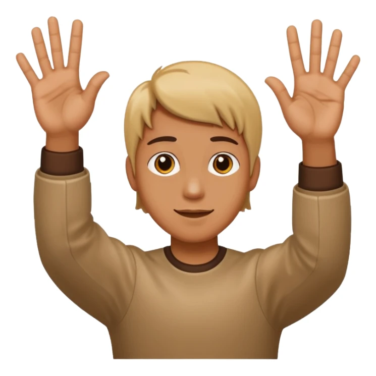 🤷🏻‍♂️ 6 in left hand and 7 in the right hand sticker