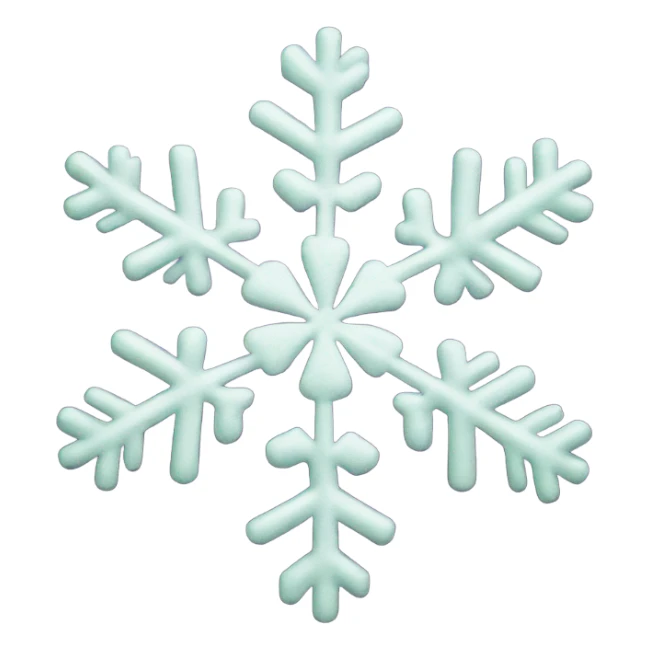 Snowflake clover sticker