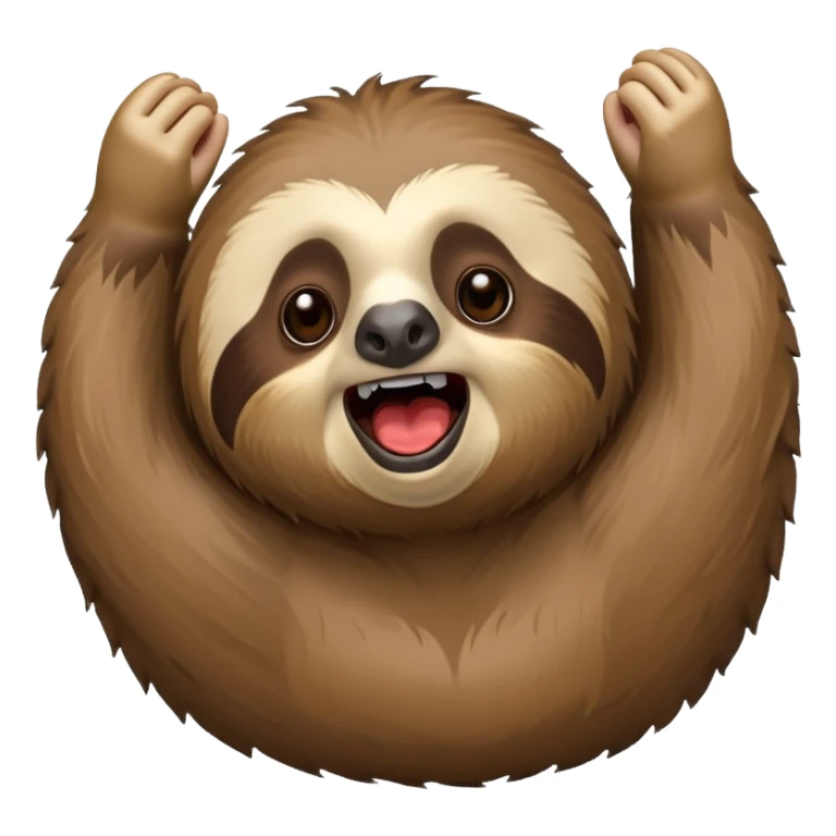I want a cute Sloth screaming « Motivation ! » sticker