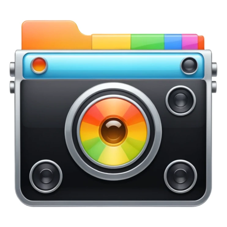 mac os icon physical film 60s recording colors sticker