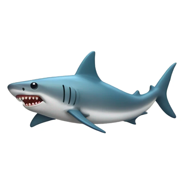 Un tiburón con un sombrero y ropa sticker