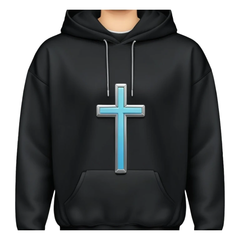 chrome cross hoodie all over sticker
