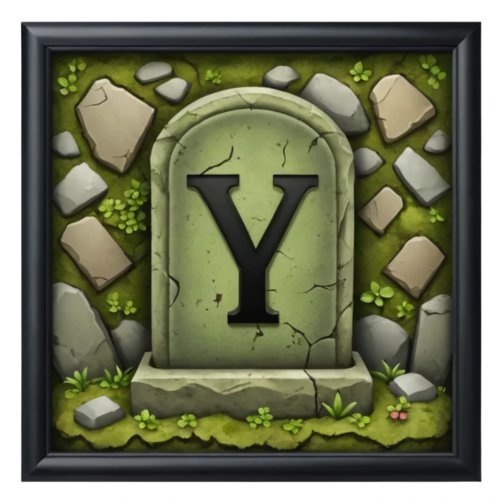 To symbolize team y being renamed, maybe a y on a grave? sticker