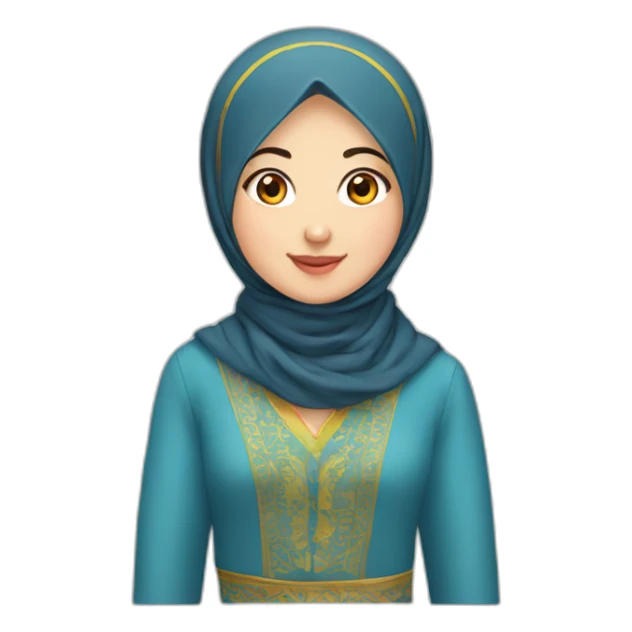 uyghur turkish girl sticker