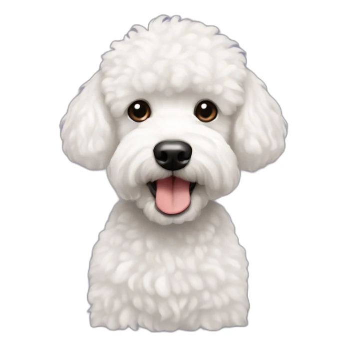 Black dog Poodle and Bichon Frise mix sticker