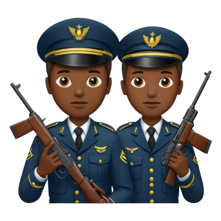 South African soldiers with guns  sticker