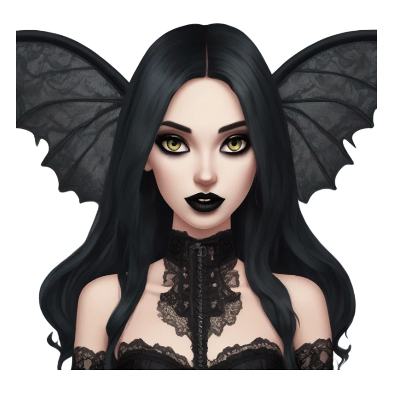 Hyper Realistic photo of a Goth victoria secret model vampire  sticker