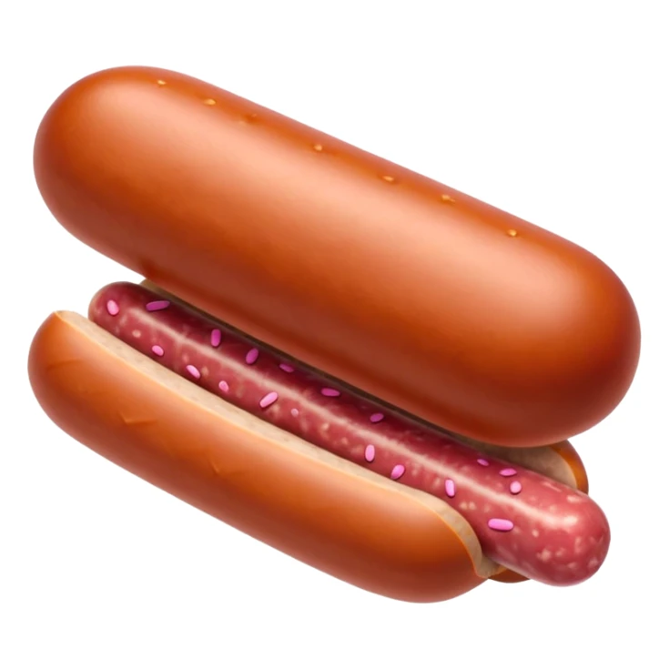 pink pills in a piece of sausage sticker