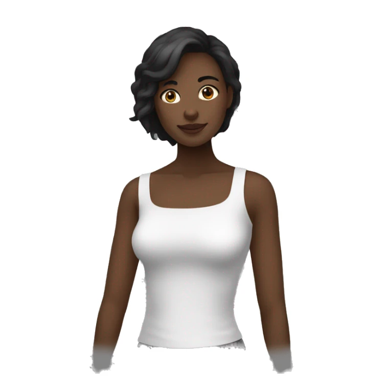 Une femme aux blancs entourée de cette personne noire sticker