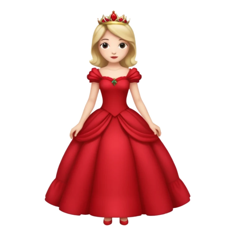 princess in a red rose dress full body sticker