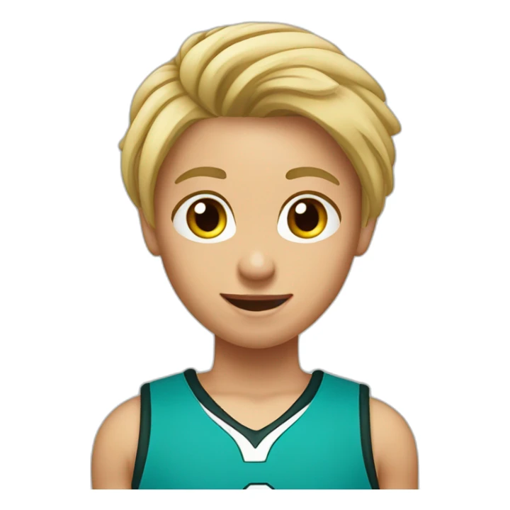Enfermera rubia baloncesto sticker
