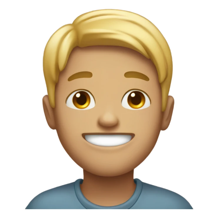 happy boys with closed eyes sticker