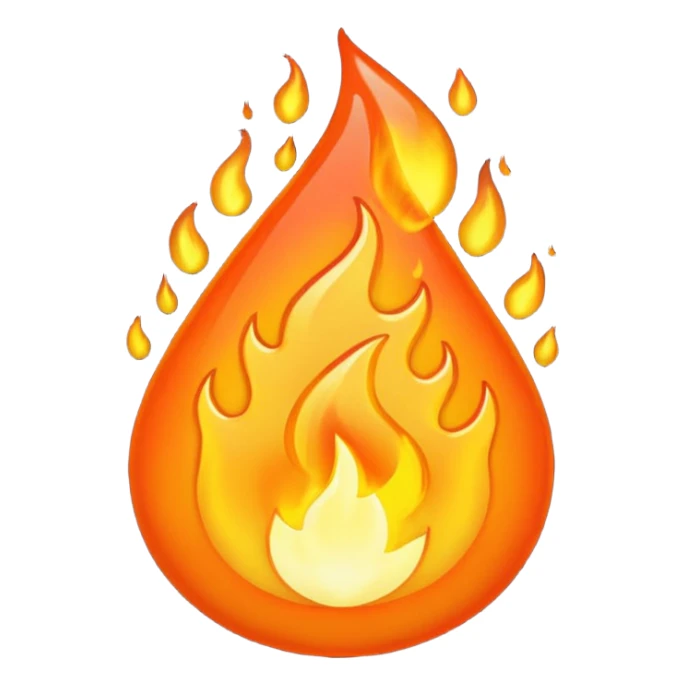 fire drop sticker