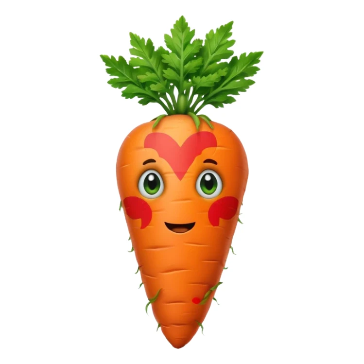 The carrot with eyes wearing a Canada jersey  sticker
