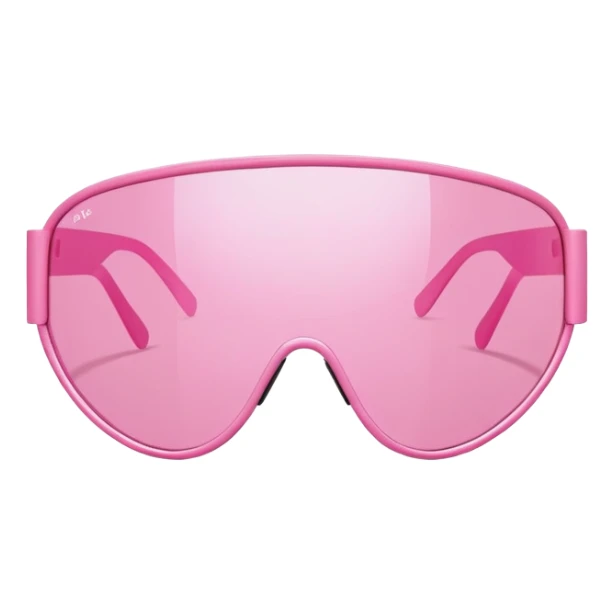 super minimalist pink shield visor sunglasses, Y2K style, bare essentials design sticker